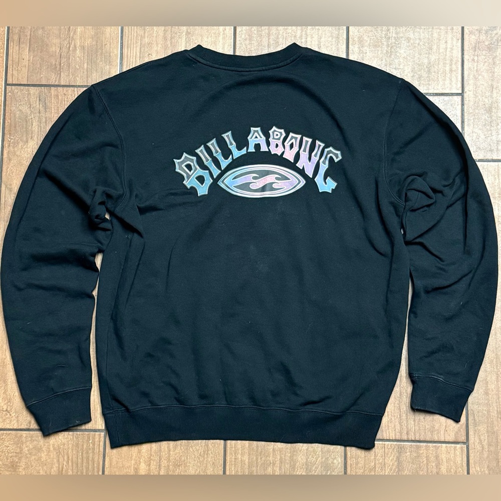 Billabong Crewneck Sweatshirt Black Men’s Size Large Surf Skate Logo Pullover